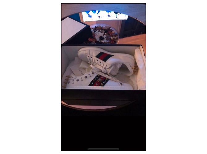 Sneakers Gucci in pelle bianca Bianco - vista 2