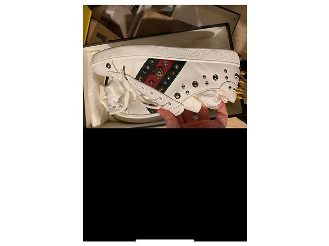 Sneakers Gucci in pelle bianca Bianco - vista 5