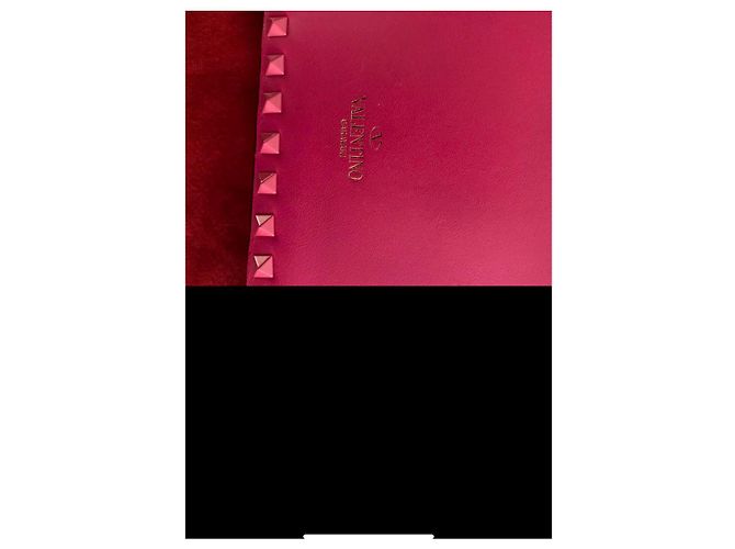 Pochette Valentino Garavani Rockstud Rosa in Pelle - vista 2