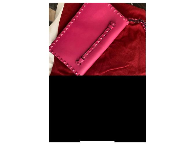 Pochette Valentino Garavani Rockstud Rosa in Pelle - vista 3