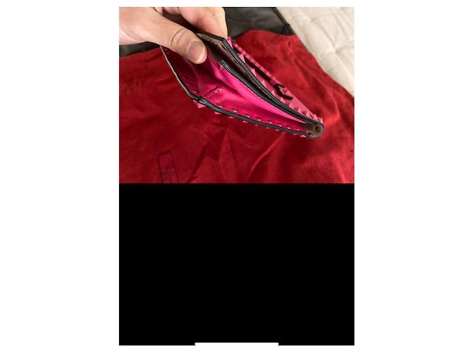 Pochette Valentino Garavani Rockstud Rosa in Pelle - vista 6