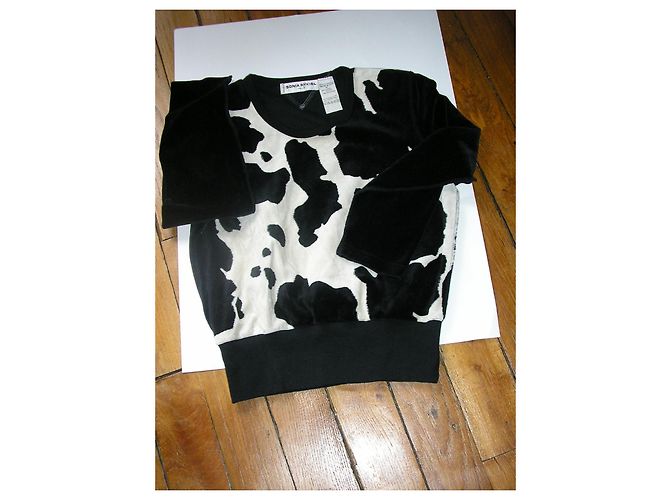 Sonia Rykiel Sudadera estampada B / N, taille m. - vista 2