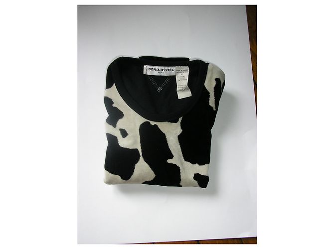 Sonia Rykiel Sudadera estampada B / N, taille m. - vista 4