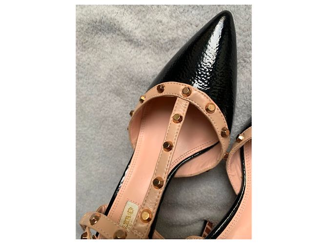Décolleté Dune con cinturino nero e beige con borchie 37 - vista 7
