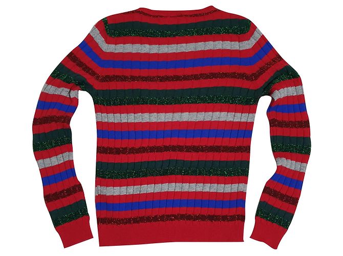 Vicolo Gestreifter Pullover aus Kaschmir Wolle und Angora M Mehrfarben - Ansicht 2