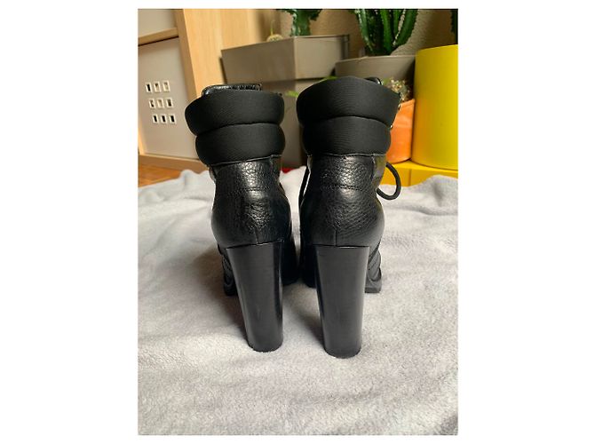 Stivaletti stringati in pelle nera Ermanno Scervino Nero - vista 2