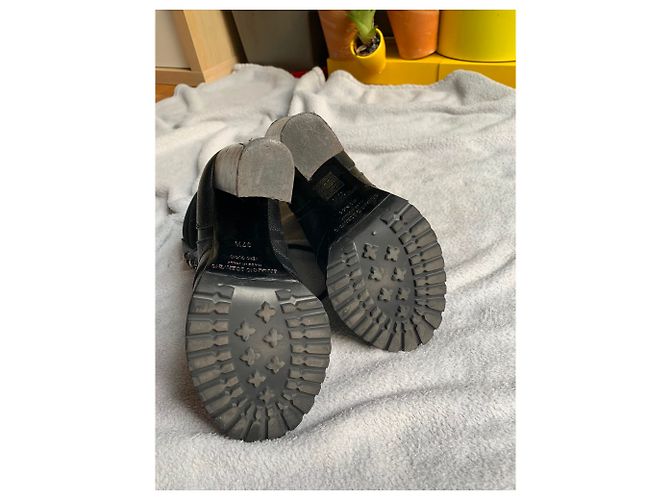 Stivaletti stringati in pelle nera Ermanno Scervino Nero - vista 4