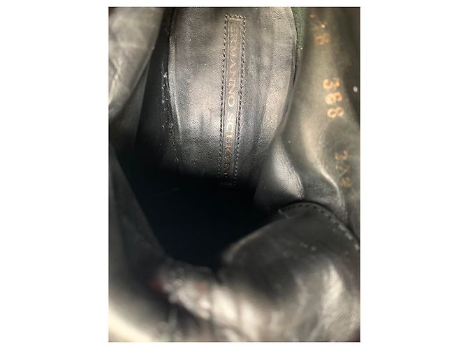 Stivaletti stringati in pelle nera Ermanno Scervino Nero - vista 7