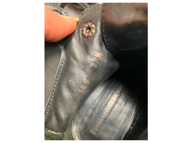 Stivaletti stringati in pelle nera Ermanno Scervino Nero - vista 8