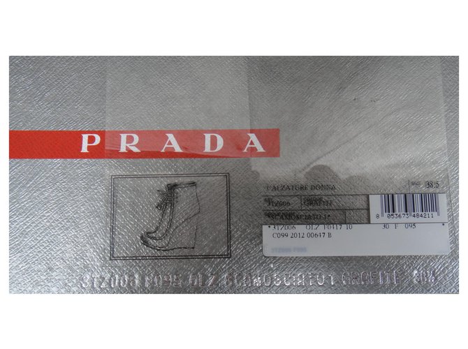 botas de cuña Prada p 39,5 Gris pardo - vista 2