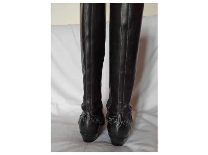 Free Lance Cowboystiefel aus schwarzem Leder - Ansicht 4