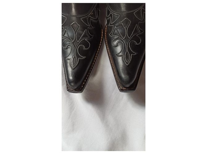 Free Lance Cowboystiefel aus schwarzem Leder - Ansicht 5