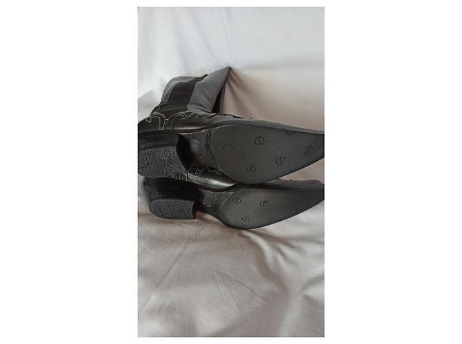 Free Lance Cowboystiefel aus schwarzem Leder - Ansicht 7