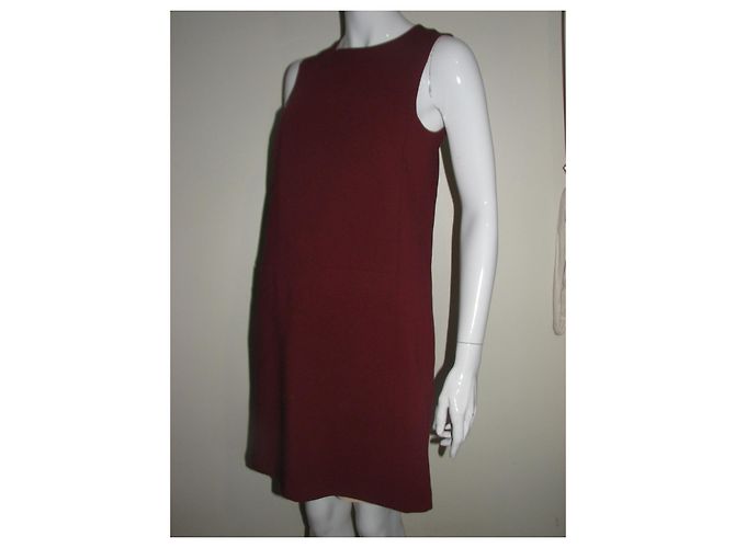 Tara Jarmon Vestido burdeos con cremallera expuesta - vista 3