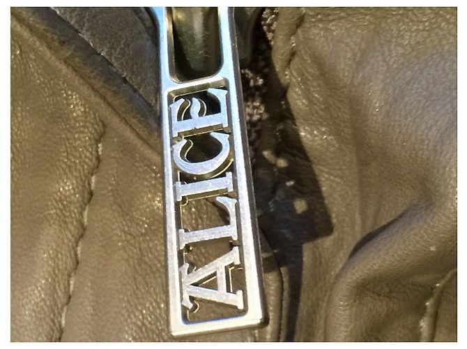 Alice by Temperley Chaqueta de cuero sin mangas Gris - vista 10