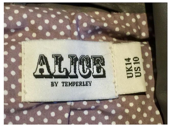 Alice by Temperley Chaqueta de cuero sin mangas Gris - vista 8