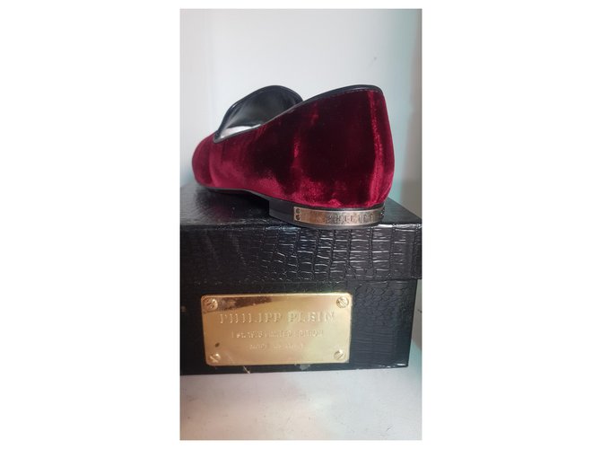 Philipp Plein mocassino con strass teschio Bordò - vista 2