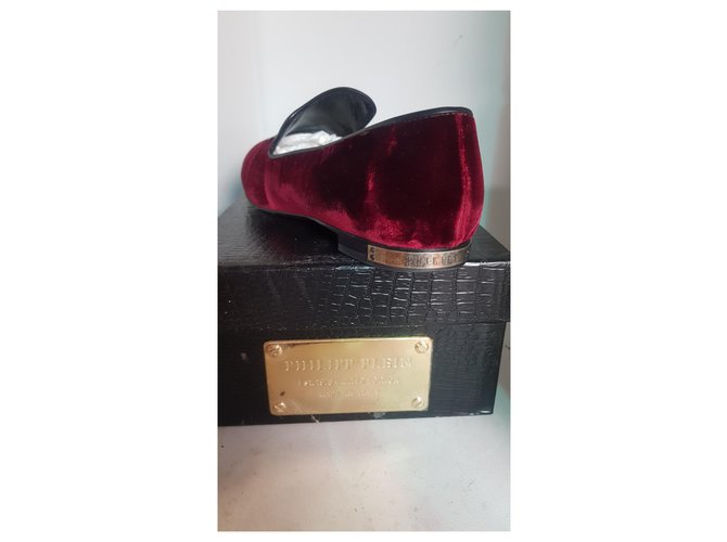 Philipp Plein mocassino con strass teschio Bordò - vista 3