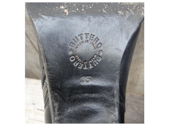 Autre Marque Bottines en cuir noires Buttero 35 - vue 8