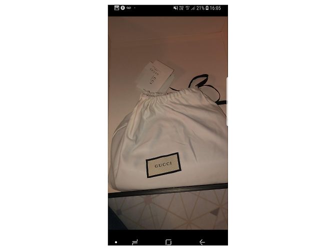 Borsa Gucci Ophidia Rosso Scuro e Blu Notte in Pelle Vernice Bordò Blu scuro - vista 6