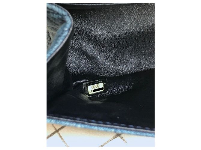 Chanel Jumbo 2.55 Dbl Flap bag Denim Blu - vista 20