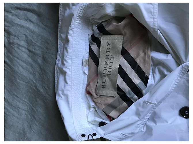 Impermeable Burberry Brit Blanco de Poliéster - vista 3