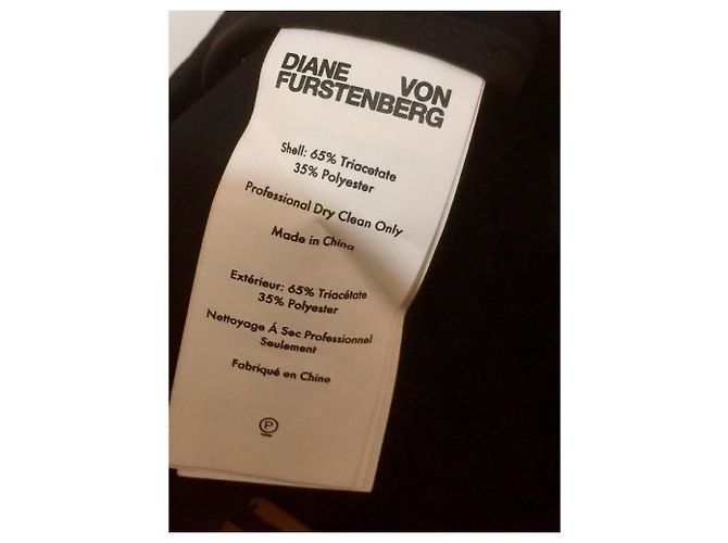 Diane Von Furstenberg Colourblock Kleid schwarz elfenbein kamel Weiß Karamell - Ansicht 6