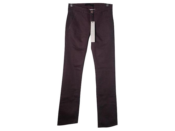 Vaqueros Stove Pipe Victoria Beckham marrón rojo oscuro denim Castaño Burdeos - vista 2