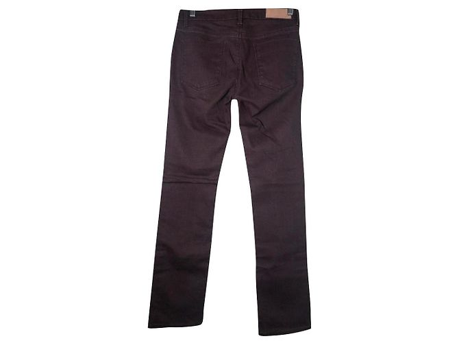 Vaqueros Stove Pipe Victoria Beckham marrón rojo oscuro denim Castaño Burdeos - vista 3
