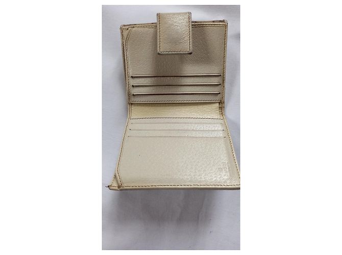 Portafoglio Gucci Monogramma e Pelle Beige - vista 4