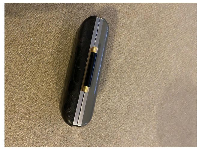 Diane Von Furstenberg DvF Tonda clutch grande Nero Argento Grigio - vista 5