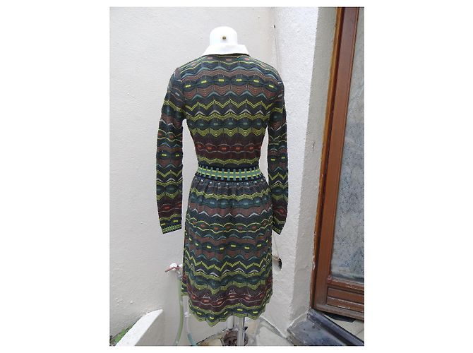 M Missoni Kleid Grün aus Wolle Größe 36 Mehrfarben - Ansicht 5