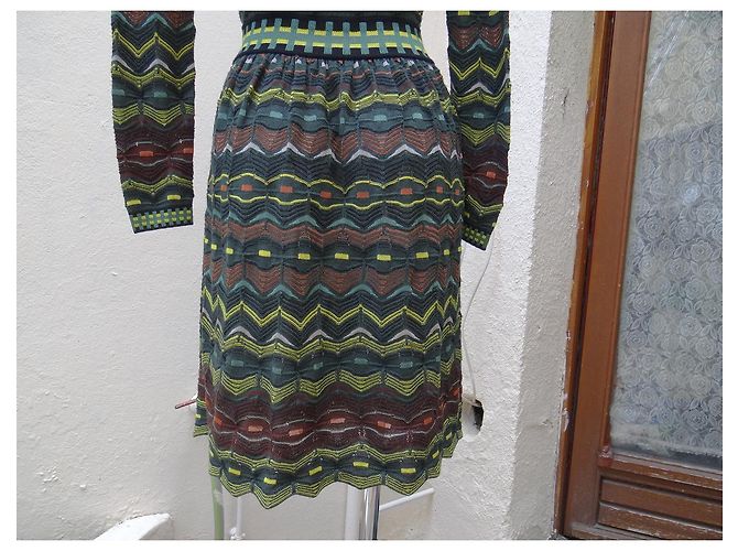 M Missoni Kleid Grün aus Wolle Größe 36 Mehrfarben - Ansicht 6