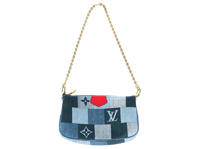 Multi Pochette Multi-Pochette Edición limitada Louis Vuitton en Denim, ¡Nueva condición! Roja Azul - vista 10