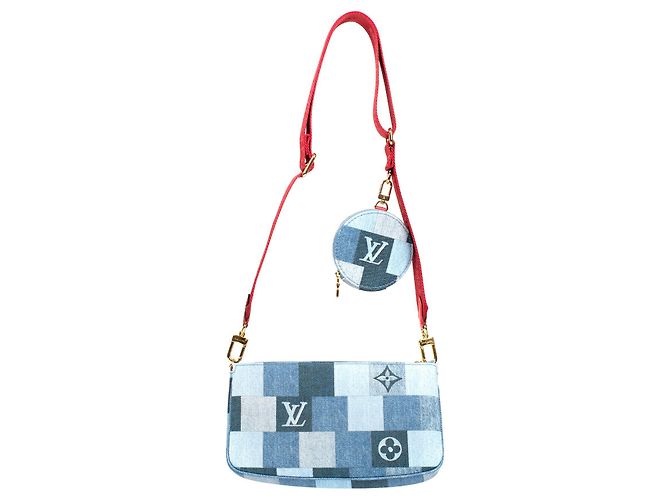 Multi Pochette Multi-Pochette Edición limitada Louis Vuitton en Denim, ¡Nueva condición! Roja Azul - vista 2