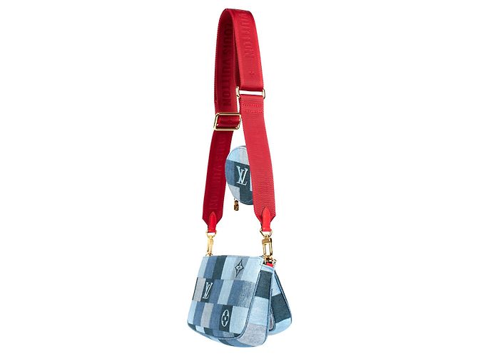 Multi Pochette Multi-Pochette Edición limitada Louis Vuitton en Denim, ¡Nueva condición! Roja Azul - vista 4
