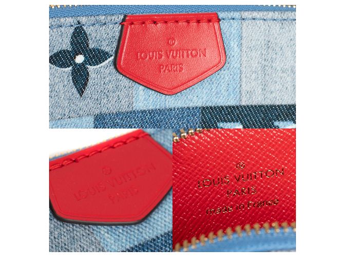 Multi Pochette Multi-Pochette Edición limitada Louis Vuitton en Denim, ¡Nueva condición! Roja Azul - vista 6