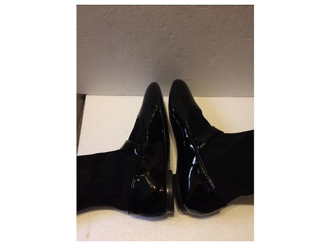 Botas Altas Stella Luna de Charol y Ante Negro - vista 5