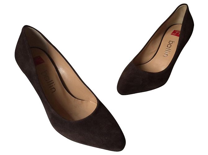Décolleté Ballin Marroni in Pelle e Scamosciata Marrone scuro - vista 2