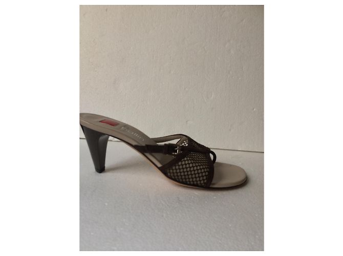 Mule con tacco Ballin marroni in pelle e scamosciato 37 - vista 3