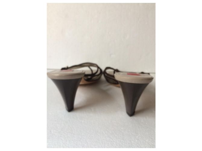 Mule con tacco Ballin marroni in pelle e scamosciato 37 - vista 6