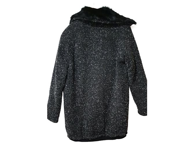 Autre Marque Beslava Tweedjacke grau meliert oversize Mehrfarben - Ansicht 2