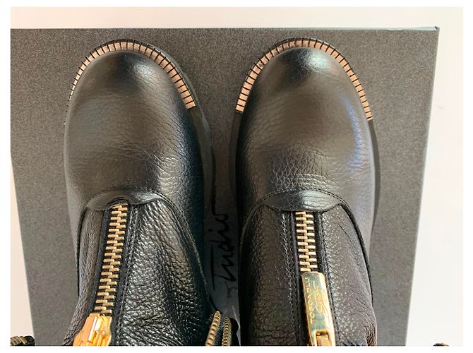 Stivaletti Tosca Blu in pelle nera 36 Nero - vista 4