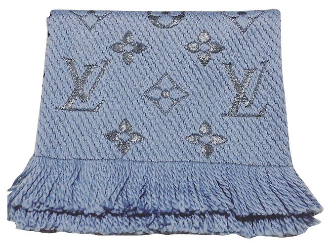 Sciarpe Louis Vuitton logomania shine Blu - vista 2