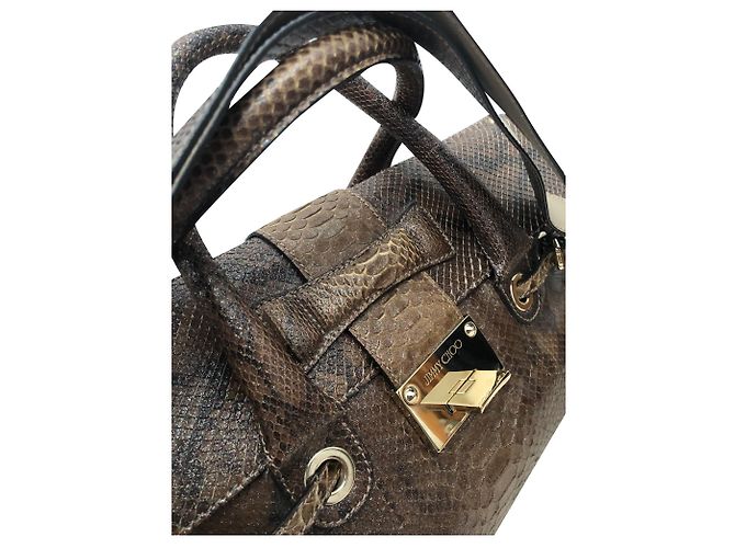 Jimmy Choo Rosalie Python Handtasche Beige - Ansicht 3