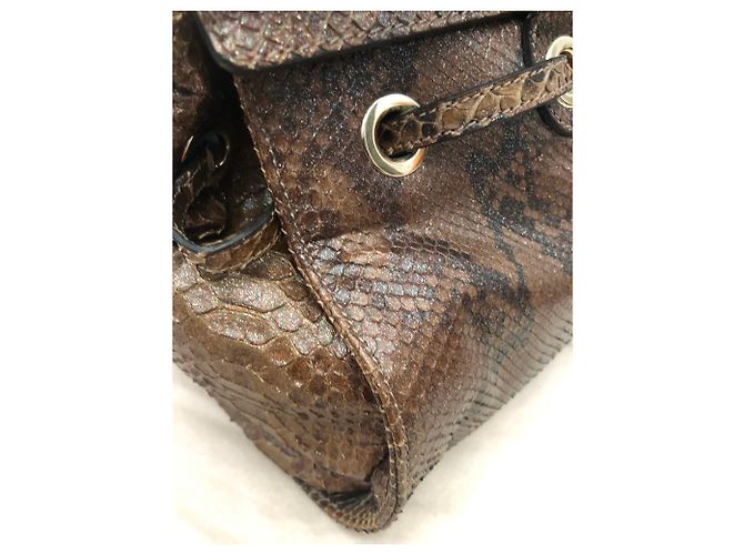 Jimmy Choo Rosalie Python Handtasche Beige - Ansicht 4