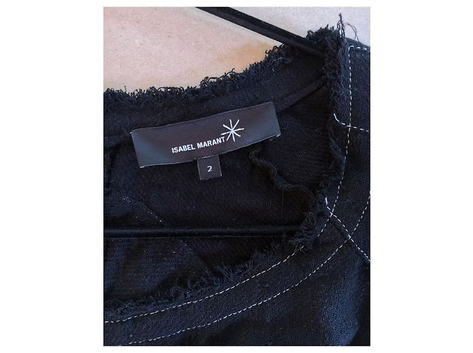 Túnica Isabel Marant de seda negra Negro - vista 3