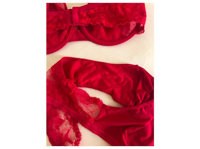 Autre Marque Conjunto de lencería Chantelle Rojo Lycra Roja - vista 7