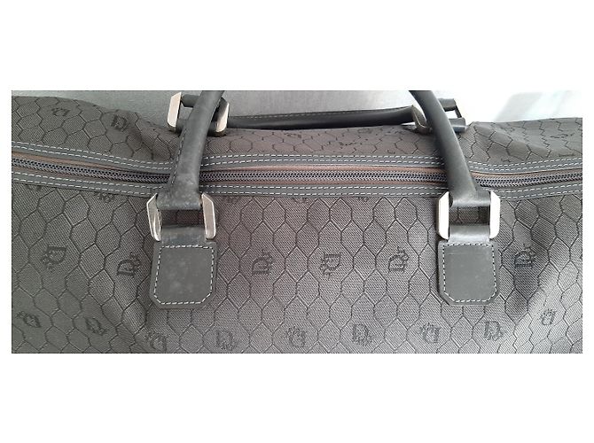Borsa Boston Christian Dior grigio scuro pelle e tela Grigio antracite - vista 5