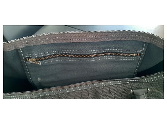 Borsa Boston Christian Dior grigio scuro pelle e tela Grigio antracite - vista 6